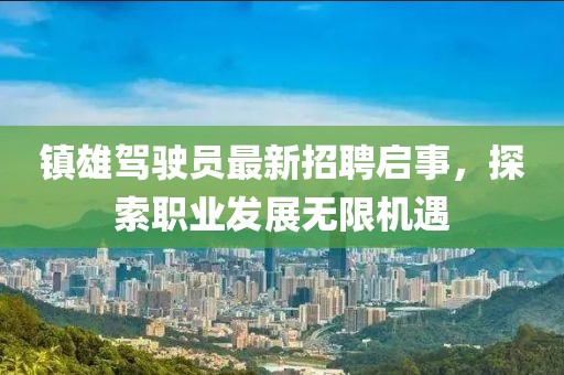 鎮(zhèn)雄駕駛員最新招聘啟事，探索職業(yè)發(fā)展無(wú)限機(jī)遇