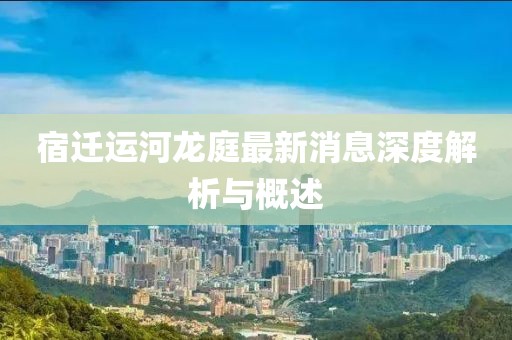 宿遷運(yùn)河龍庭最新消息深度解析與概述