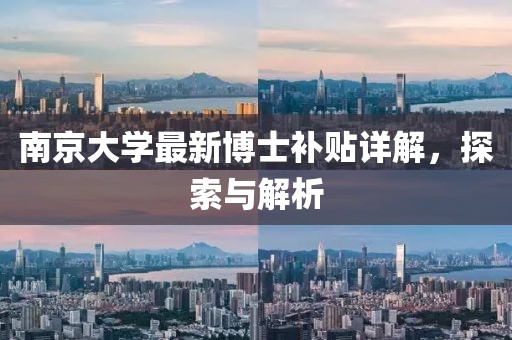 南京大學(xué)最新博士補(bǔ)貼詳解，探索與解析