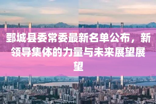 鄄城縣委常委最新名單公布，新領(lǐng)導(dǎo)集體的力量與未來(lái)展望展望