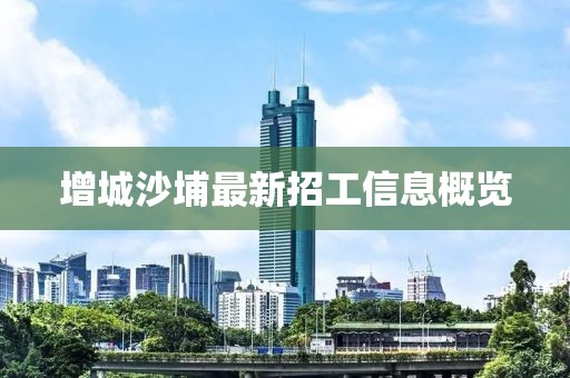 增城沙埔最新招工信息概覽