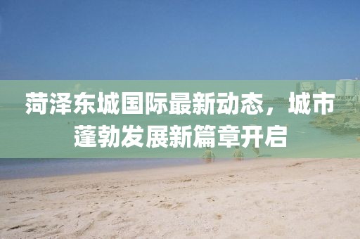 菏澤東城國際最新動態(tài)，城市蓬勃發(fā)展新篇章開啟