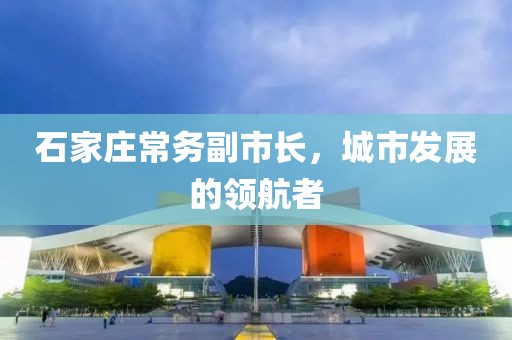 石家莊常務(wù)副市長，城市發(fā)展的領(lǐng)航者