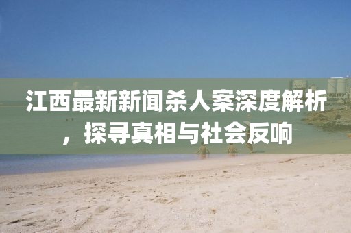 江西最新新聞殺人案深度解析，探尋真相與社會反響