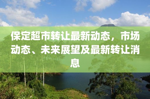 保定超市轉(zhuǎn)讓最新動(dòng)態(tài)，市場動(dòng)態(tài)、未來展望及最新轉(zhuǎn)讓消息