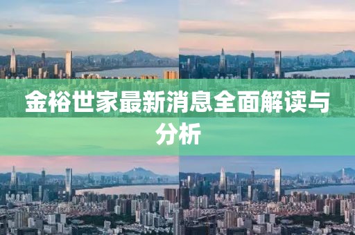 金裕世家最新消息全面解讀與分析