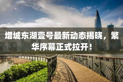 增城東湖壹號(hào)最新動(dòng)態(tài)揭曉，繁華序幕正式拉開！