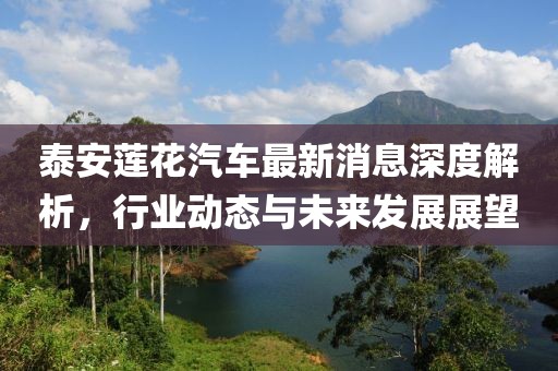 泰安蓮花汽車最新消息深度解析，行業(yè)動態(tài)與未來發(fā)展展望