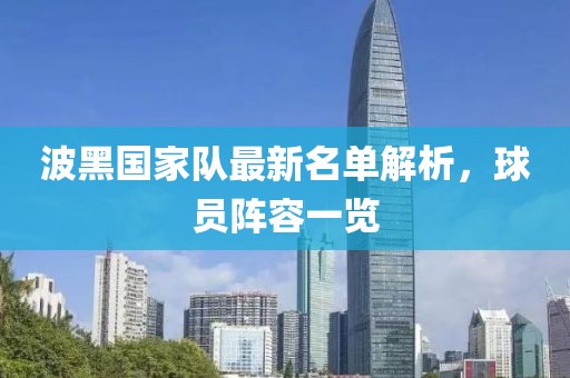 波黑國家隊(duì)最新名單解析，球員陣容一覽