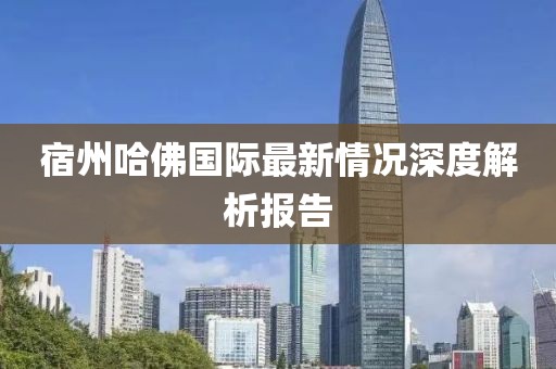 宿州哈佛國(guó)際最新情況深度解析報(bào)告