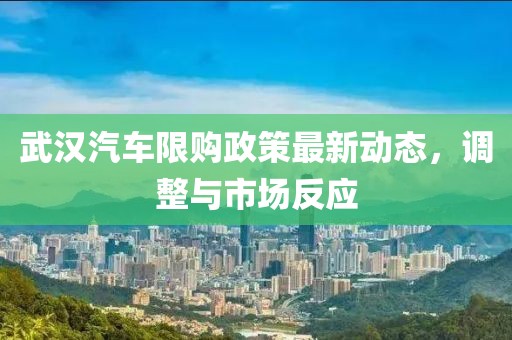 武漢汽車限購(gòu)政策最新動(dòng)態(tài)，調(diào)整與市場(chǎng)反應(yīng)