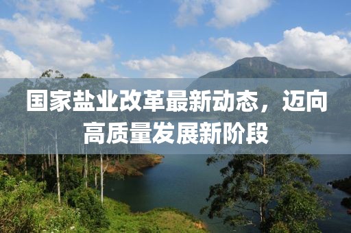 國(guó)家鹽業(yè)改革最新動(dòng)態(tài)，邁向高質(zhì)量發(fā)展新階段
