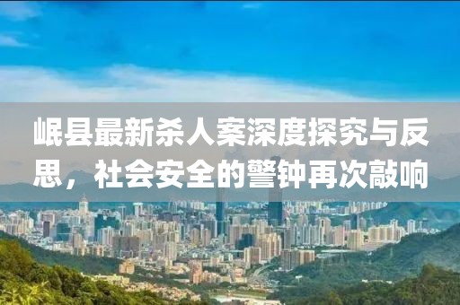 岷縣最新殺人案深度探究與反思，社會(huì)安全的警鐘再次敲響