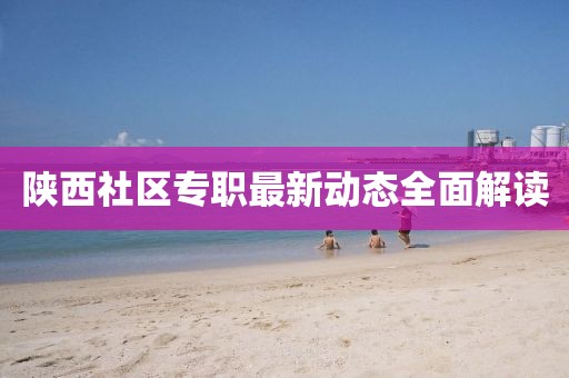 陜西社區(qū)專職最新動(dòng)態(tài)全面解讀