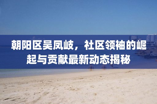 朝陽區(qū)吳鳳岐，社區(qū)領(lǐng)袖的崛起與貢獻最新動態(tài)揭秘