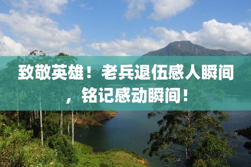 致敬英雄！老兵退伍感人瞬間，銘記感動(dòng)瞬間！