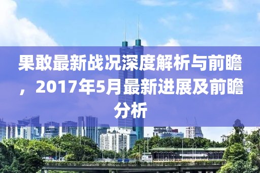 果敢最新戰(zhàn)況深度解析與前瞻，2017年5月最新進(jìn)展及前瞻分析
