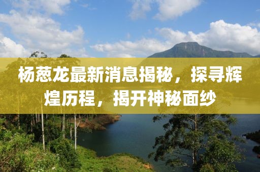楊蔥龍最新消息揭秘，探尋輝煌歷程，揭開神秘面紗