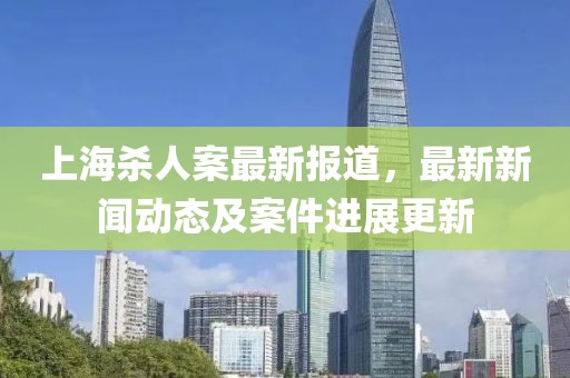 上海殺人案最新報道，最新新聞動態(tài)及案件進展更新