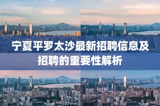 寧夏平羅太沙最新招聘信息及招聘的重要性解析