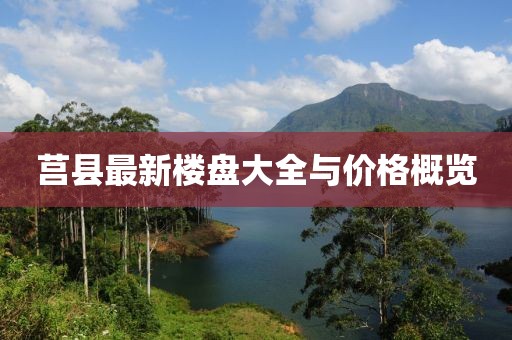 莒縣最新樓盤大全與價格概覽