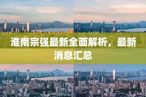 淮南宗強(qiáng)最新全面解析，最新消息匯總