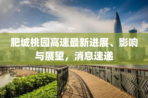 肥城桃園高速最新進(jìn)展、影響與展望，消息速遞
