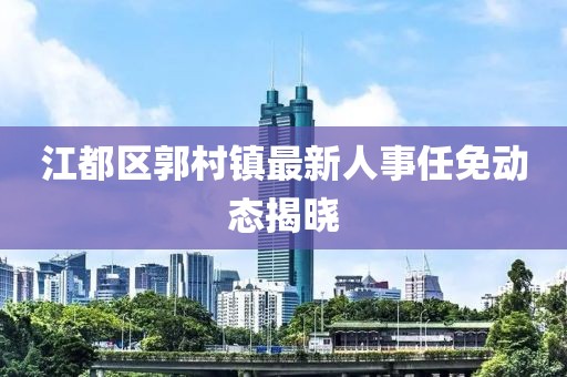 江都區(qū)郭村鎮(zhèn)最新人事任免動態(tài)揭曉