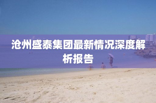 滄州盛泰集團(tuán)最新情況深度解析報告