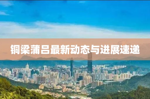 銅梁蒲呂最新動(dòng)態(tài)與進(jìn)展速遞