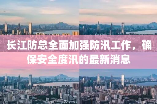 長江防總?cè)婕訌?qiáng)防汛工作，確保安全度汛的最新消息