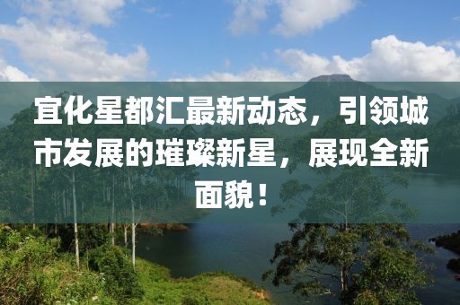 宜化星都匯最新動態(tài)，引領(lǐng)城市發(fā)展的璀璨新星，展現(xiàn)全新面貌！