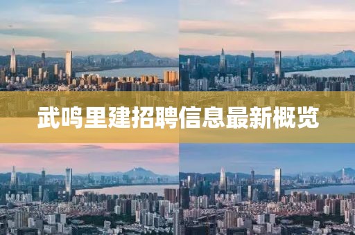 武鳴里建招聘信息最新概覽