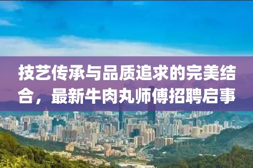 技藝傳承與品質(zhì)追求的完美結(jié)合，最新牛肉丸師傅招聘啟事