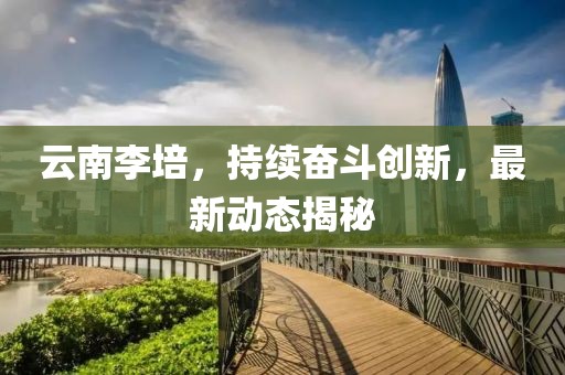 云南李培，持續(xù)奮斗創(chuàng)新，最新動態(tài)揭秘
