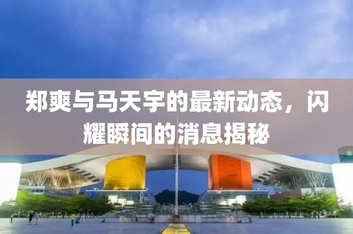 鄭爽與馬天宇的最新動(dòng)態(tài)，閃耀瞬間的消息揭秘
