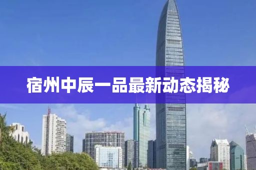 宿州中辰一品最新動態(tài)揭秘