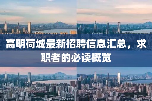 高明荷城最新招聘信息匯總，求職者的必讀概覽