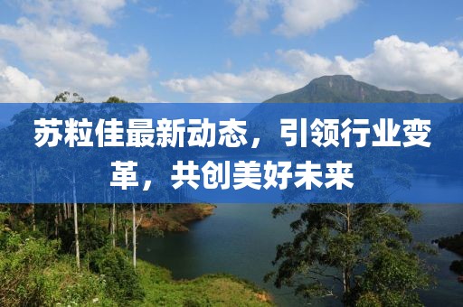 蘇粒佳最新動(dòng)態(tài)，引領(lǐng)行業(yè)變革，共創(chuàng)美好未來