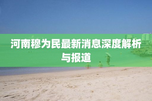 河南穆為民最新消息深度解析與報(bào)道