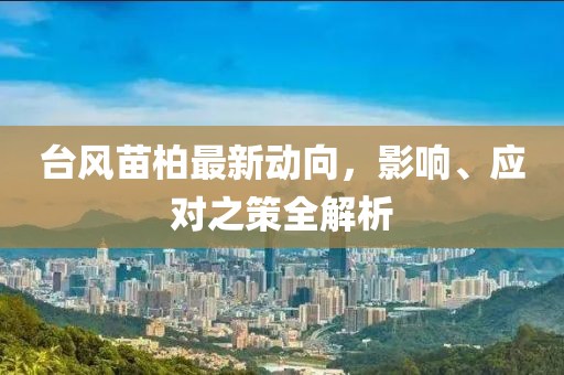 臺風(fēng)苗柏最新動向，影響、應(yīng)對之策全解析