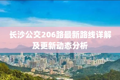 長沙公交206路最新路線詳解及更新動態(tài)分析