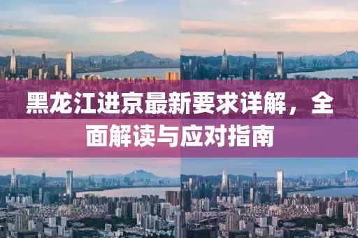 黑龍江進京最新要求詳解，全面解讀與應對指南