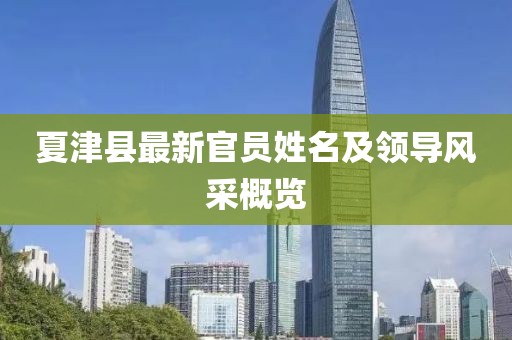 夏津縣最新官員姓名及領(lǐng)導風采概覽