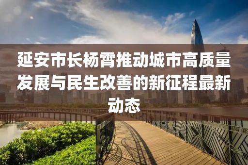 延安市長(zhǎng)楊霄推動(dòng)城市高質(zhì)量發(fā)展與民生改善的新征程最新動(dòng)態(tài)
