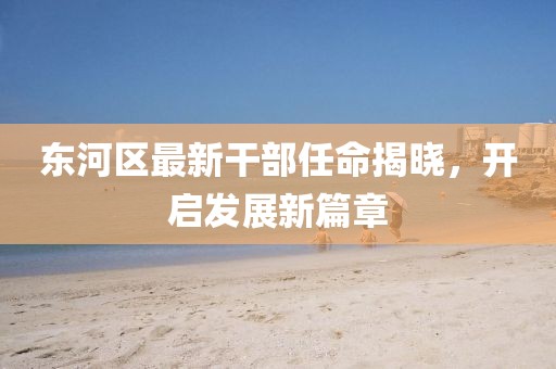 東河區(qū)最新干部任命揭曉，開啟發(fā)展新篇章