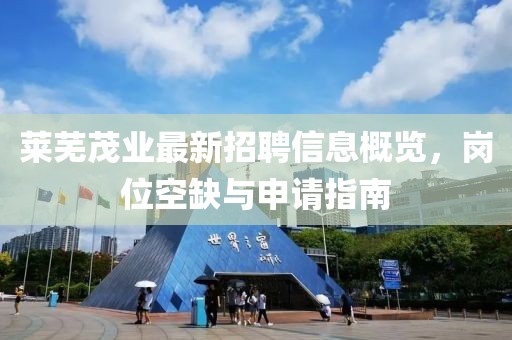 萊蕪茂業(yè)最新招聘信息概覽，崗位空缺與申請(qǐng)指南