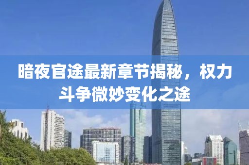 暗夜官途最新章節(jié)揭秘，權力斗爭微妙變化之途