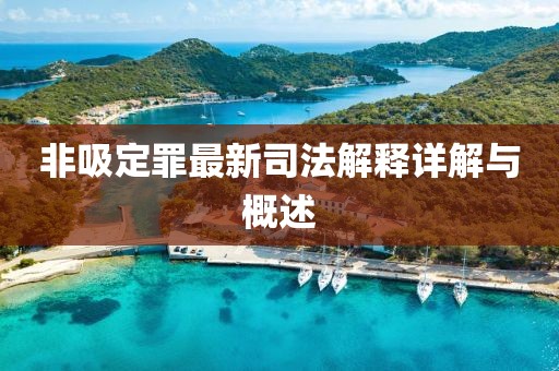 非吸定罪最新司法解釋詳解與概述