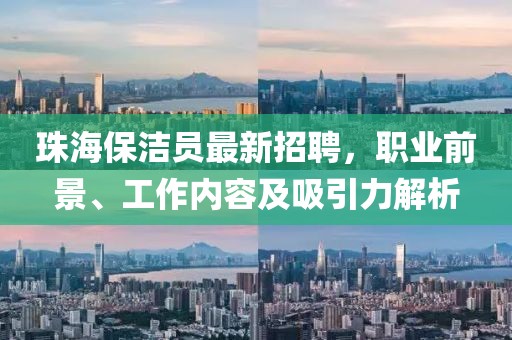 珠海保潔員最新招聘，職業(yè)前景、工作內(nèi)容及吸引力解析